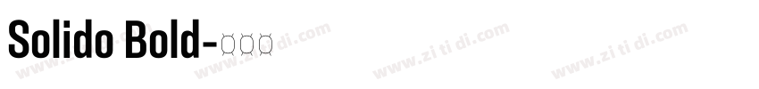 Solido Bold字体转换 Solido Bold字体转换